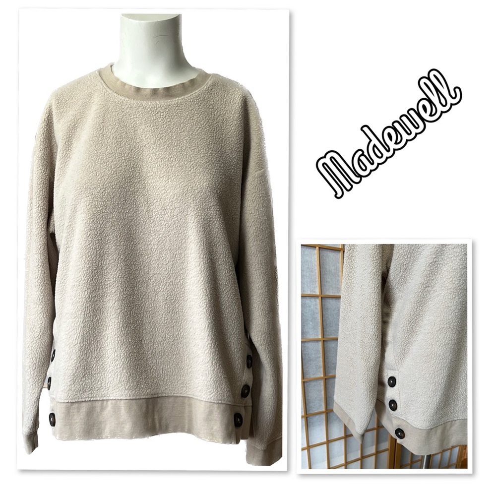 Madewell Side Button Relaxed Fit Sweatshirt